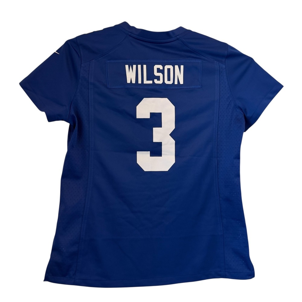 Nike New York Giants Russell Wilson 3 Women Jersey Blue Large NFL Game Day NWOT - Picture 8 of 12